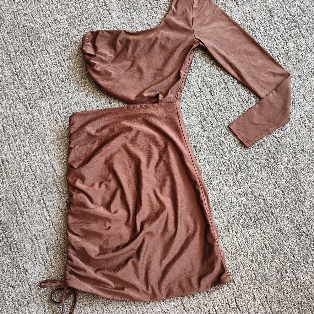 Asymmetrical tiger mist dress